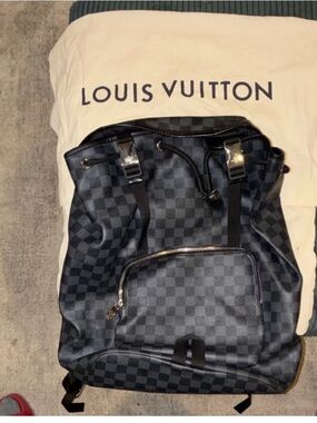 louis vuitton backpack black checkers Louis Vuitton | Bags | Mens Louis Vuitton Black Checkered Backpack